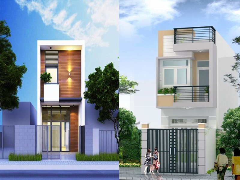 ngôi nhà 2 tầng đẹp 400 triệu